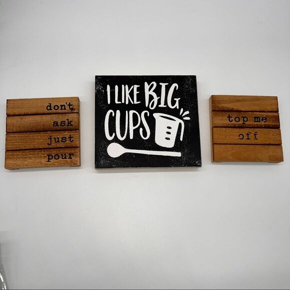 Wall Plaque and 2 Coasters for the Beverage of Your Choice - Picture 1 of 7